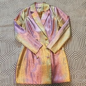 Metallic Blazer Mini Dress - M